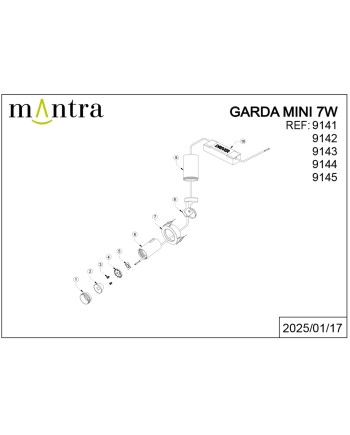 GARDA Mini * FOCO EMPOTRAR 7W 3000K BLANCO
